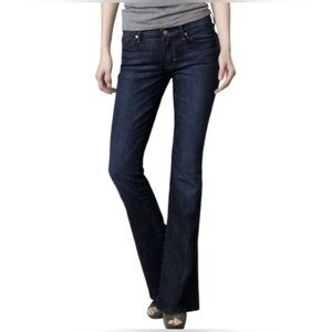 7 For All Mankind Kaylie Dark Wash Bootcut Jeans Rhinestone Low Rise sz 28 Denim